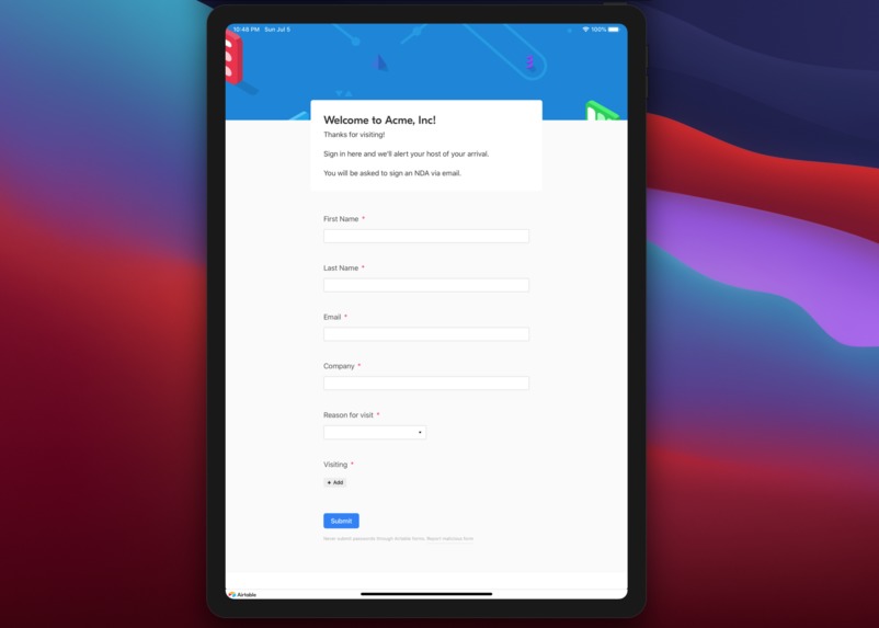 Badge Printing Block for Visitor Sign-in Kiosk – screenshot 5