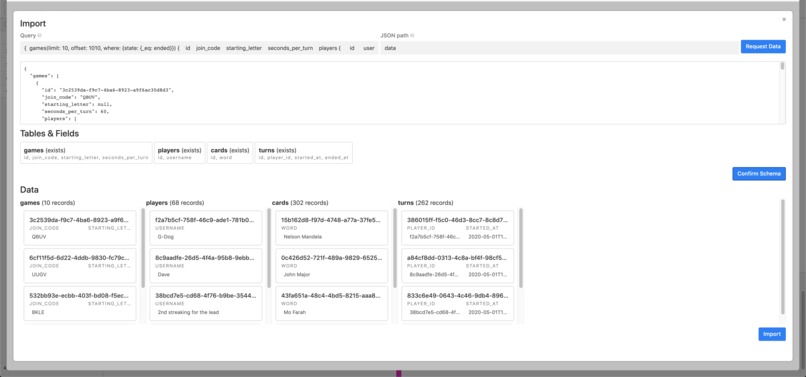 GraphQL Import – screenshot 2