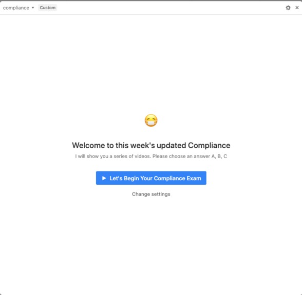 Compliant – screenshot 1