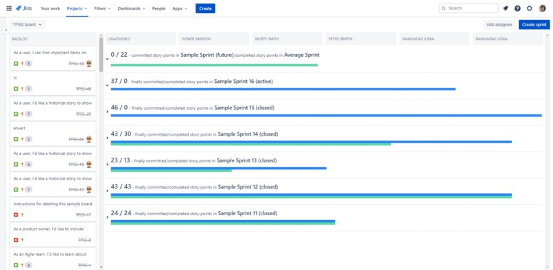 Velocity Sprint Planning & Tracking – screenshot 1