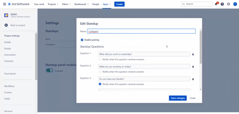 Regos Team Status for Jira Cloud – screenshot 2