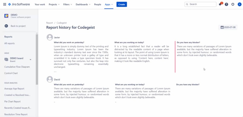 Regos Team Status for Jira Cloud – screenshot 6