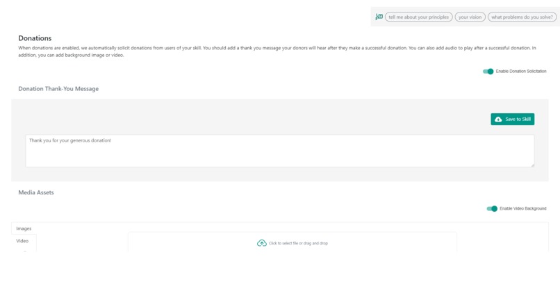 Voicesto Non-Profit Alexa Skill Template and Builder – screenshot 3