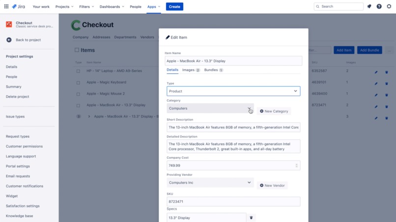 Checkout - Procurement for Jira Service Desk – screenshot 6