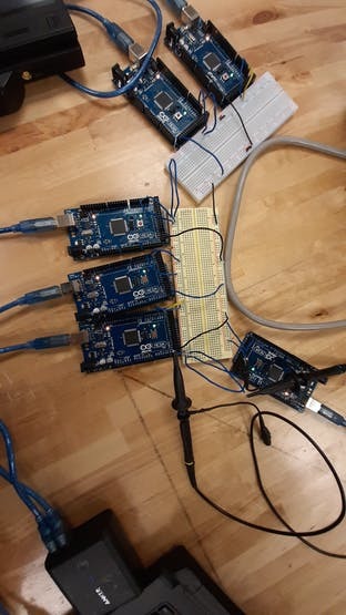 Using I2C Communication Protocol to Connect 6 Arduino Megas – screenshot 1