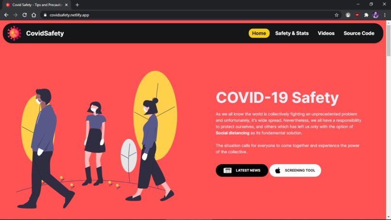 CovidSafety - All in one website – screenshot 1
