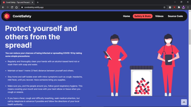 CovidSafety - All in one website – screenshot 2