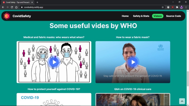 CovidSafety - All in one website – screenshot 3