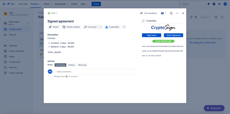 CryptoSign – screenshot 2