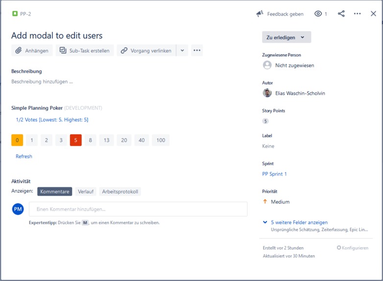 Simple Planning Poker – screenshot 1
