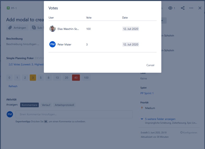 Simple Planning Poker – screenshot 2