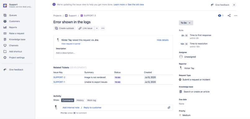 Related Tickets for Jira – screenshot 1