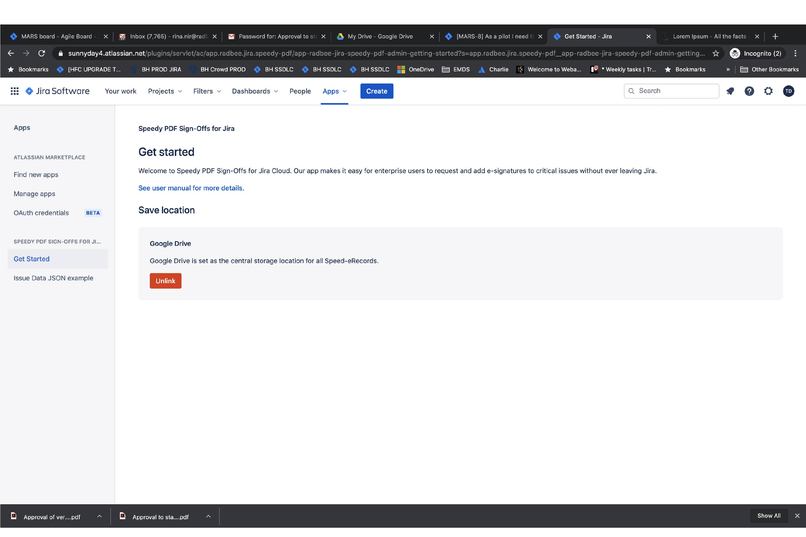 Speedy PDF Sign-Offs for Jira – screenshot 1