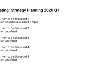 Meetings and Decisions Addon