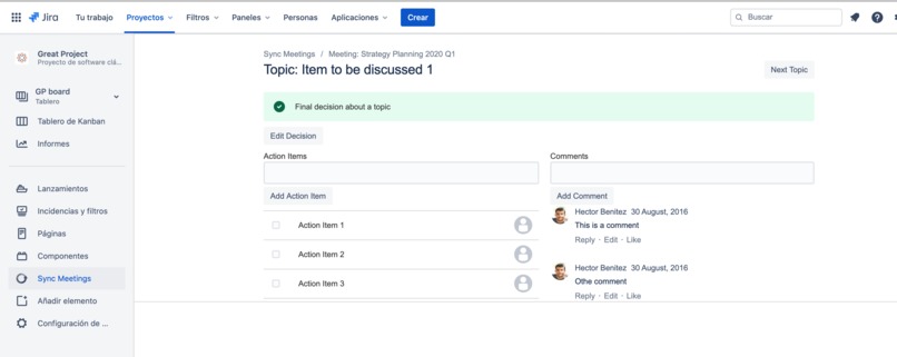 Meetings and Decisions Addon – screenshot 3