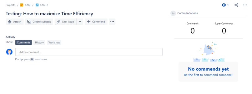 Commendations for Jira – screenshot 1