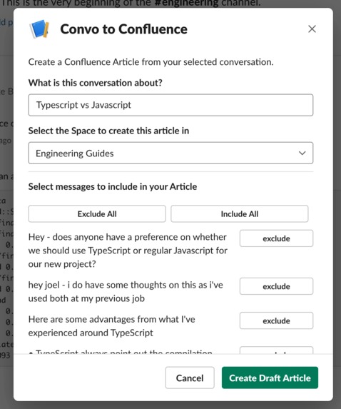 Slack Saver - Transfer your valuable messages to Confluence! – screenshot 2