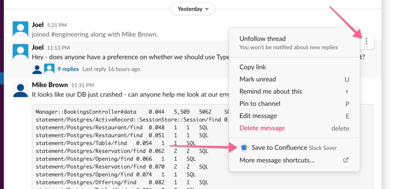 Slack Saver - Transfer your valuable messages to Confluence! – screenshot 1