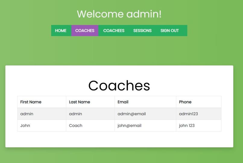 Coacher – screenshot 2