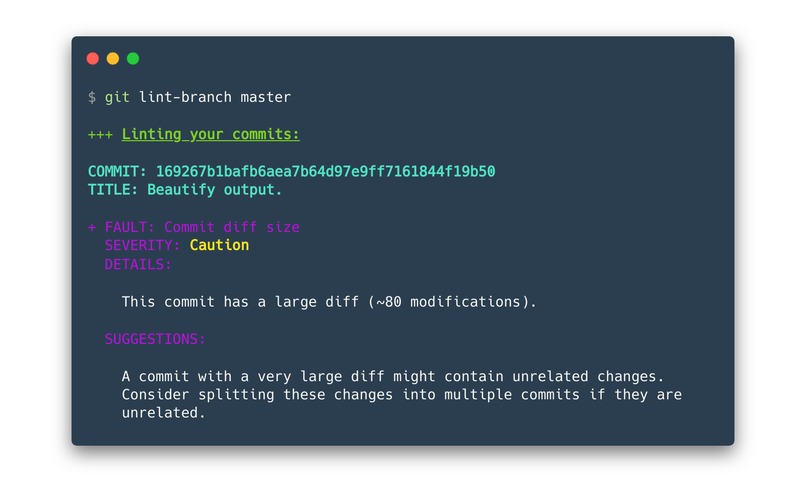 git-lint-branch – screenshot 1