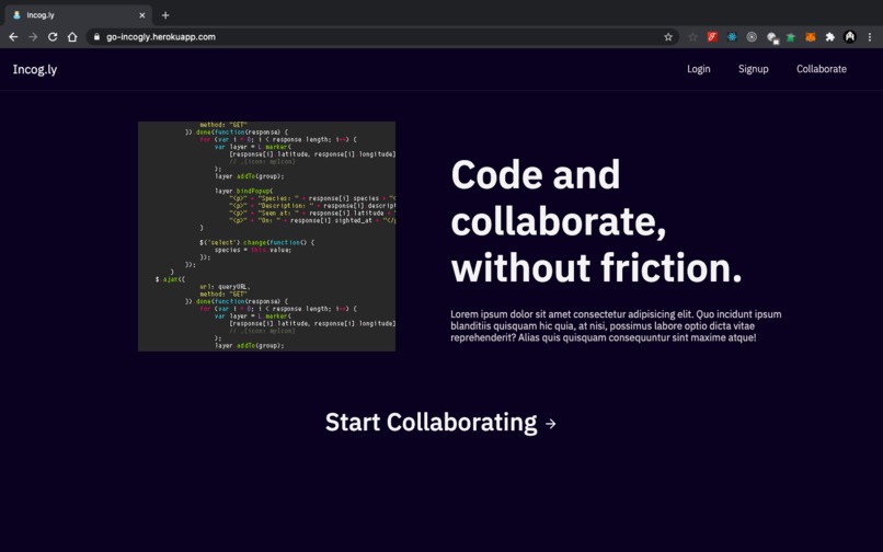Incog.ly – screenshot 1
