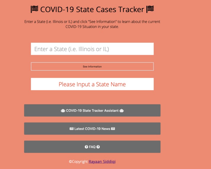 COVID-19-State-Tracker – screenshot 1