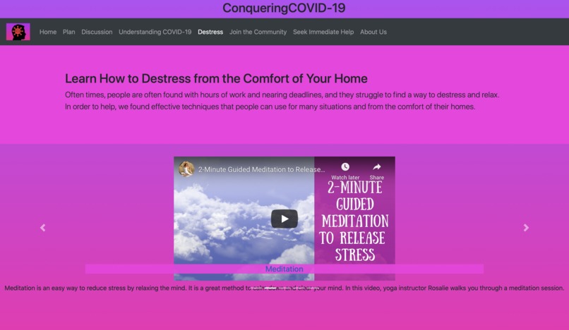 Best Main Prize - BioTech/Health - ConqueringCOVID-19 – screenshot 9