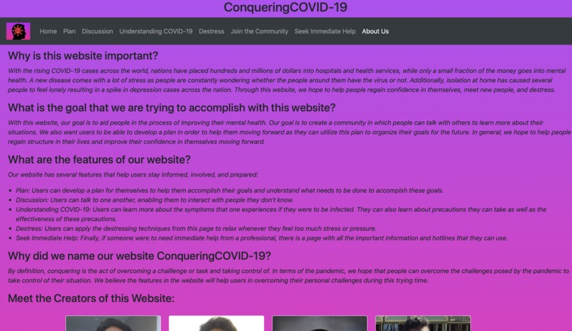 Best Main Prize - BioTech/Health - ConqueringCOVID-19 – screenshot 13