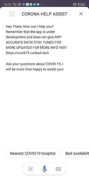 CORONA HELP ASSISTANT – screenshot 1