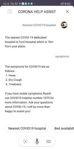 CORONA HELP ASSISTANT – screenshot 2