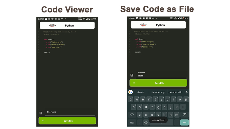 Code Camera App – screenshot 3