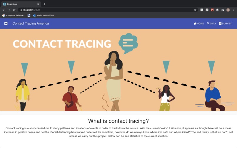 covidDataProject – screenshot 1