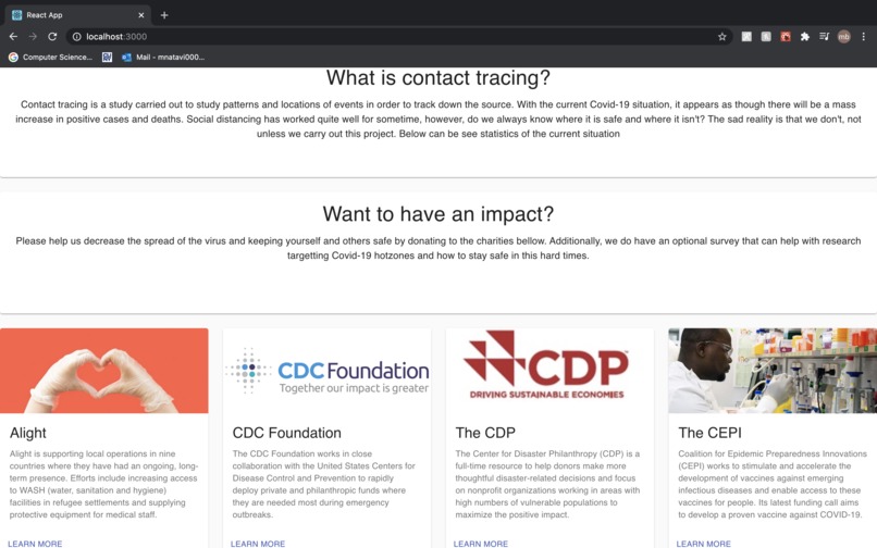 covidDataProject – screenshot 2