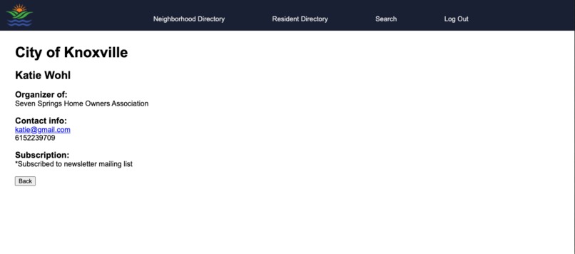 Knoxville Neighborhood Portal – screenshot 8