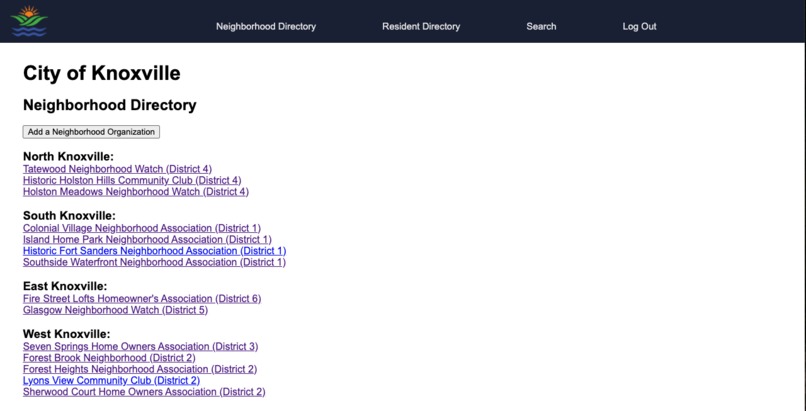 Knoxville Neighborhood Portal – screenshot 1