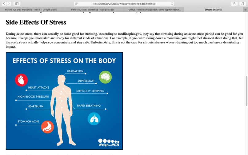 Effects Of Stress Website – screenshot 2