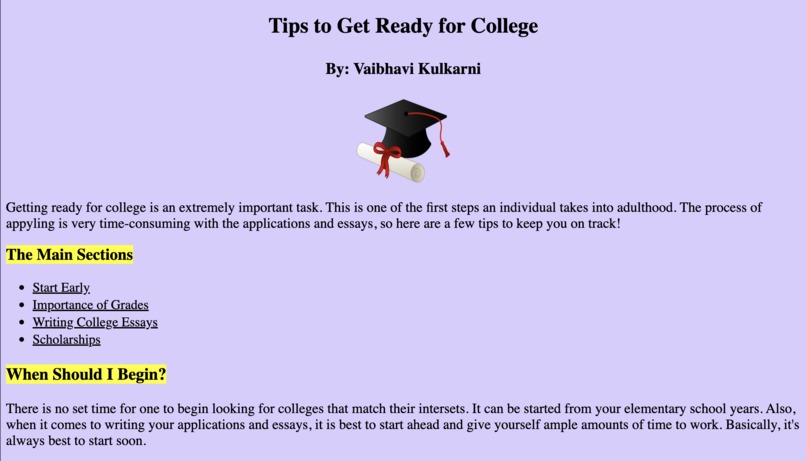 Tips to Get Ready for College – screenshot 1
