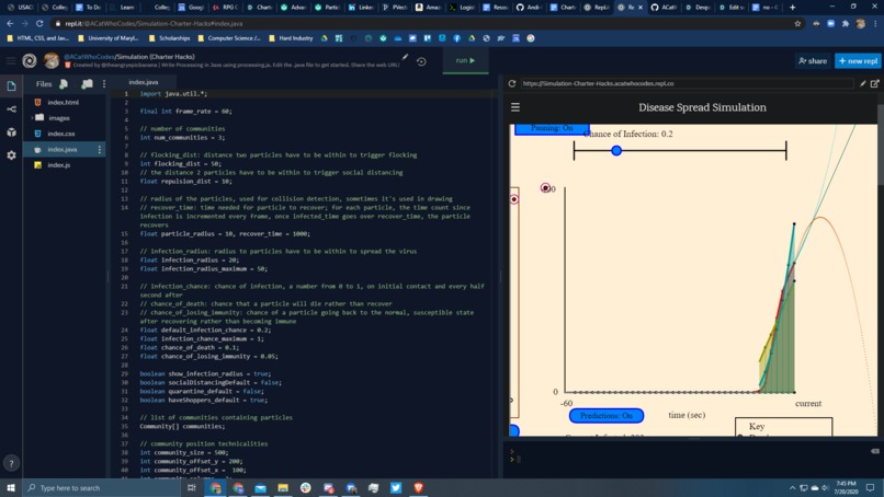 Disease Simulation and Website – screenshot 1