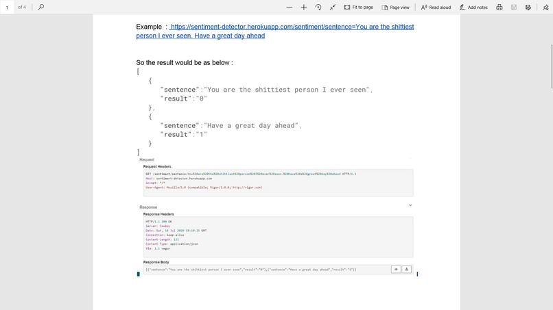 Sentiment-detector – screenshot 1