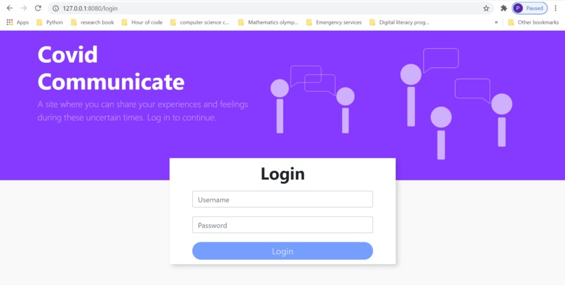 CovidCommunicate – screenshot 1