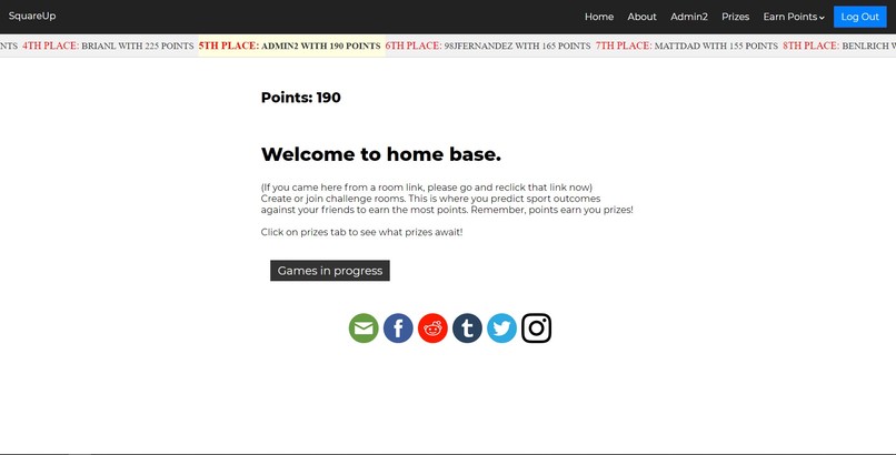 SquareUp Sports - Sports & Entertainment - Team 03 – screenshot 2