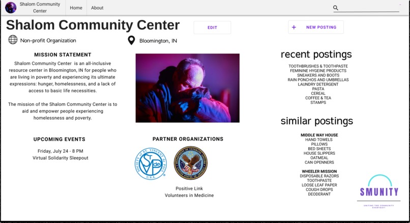 Smunity - Connectivity - Community-Based Nonprofits - Team 5 – screenshot 3