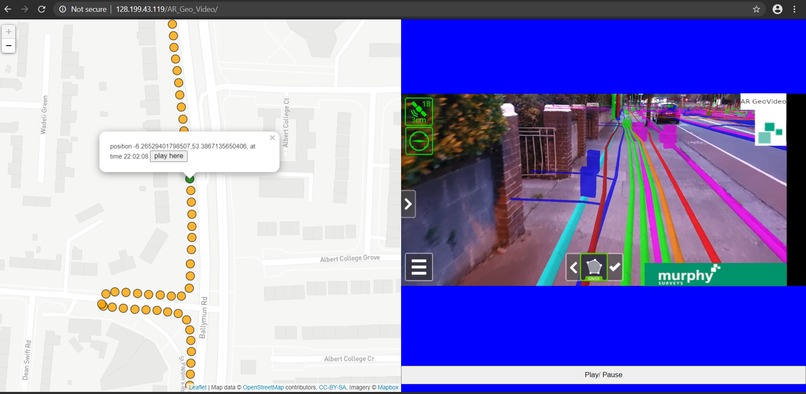 (A)AR Geo Video (B) Align and display site camera in Forge – screenshot 4