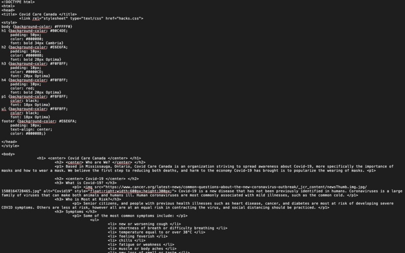 Covid Care Canada – screenshot 1