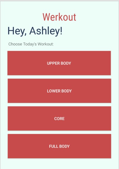 werkout – screenshot 1