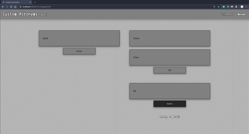 Custom Acronyms Retro – screenshot 2