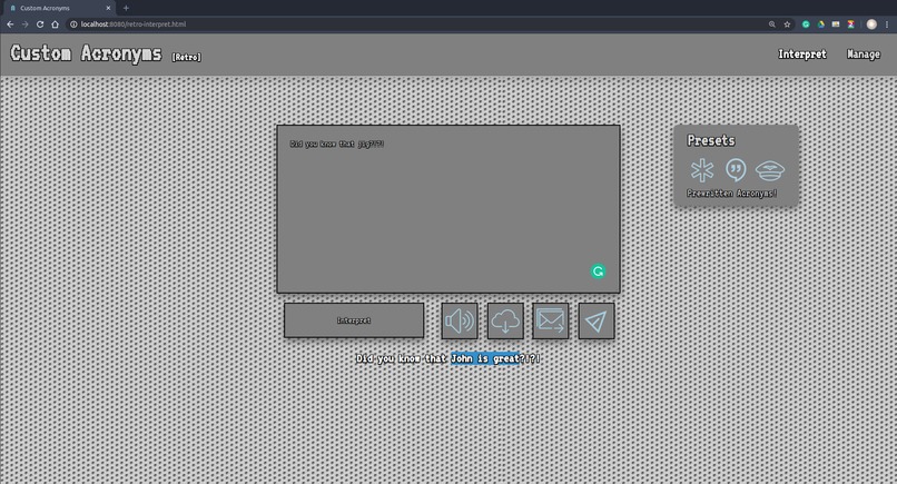 Custom Acronyms Retro – screenshot 5