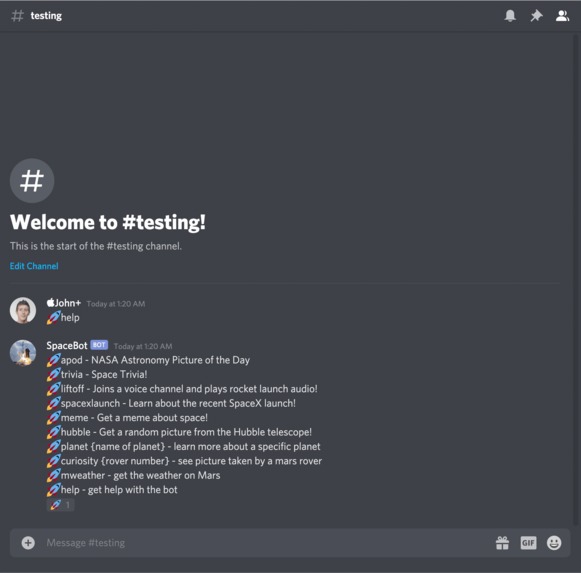 Spacebot – screenshot 2