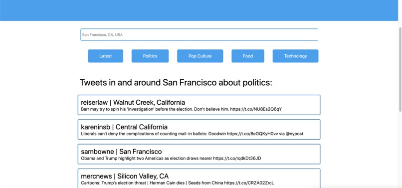 Twitter GeoTool – screenshot 3