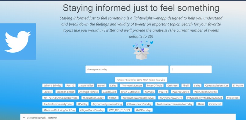 Truth Tweeting and Sentiment Analysis – screenshot 1